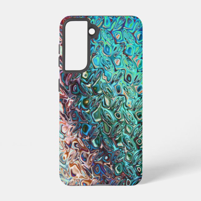 Coque Samsung Galaxy Gel bleu liquide Abstrait (Verso)