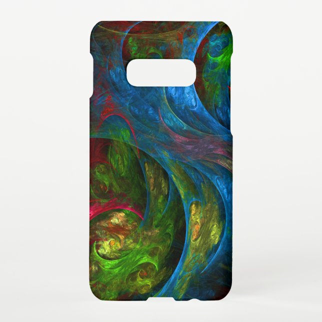 Coque Samsung Galaxy Genesis Blue Art Abstrait Matte (Dos)