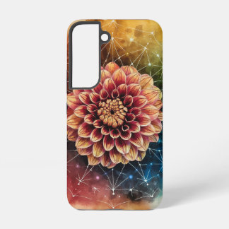 Coque Samsung Galaxy Géométrie Dahlia Cosmologique Aquarelle Art