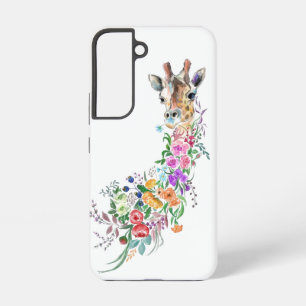 Coque Samsung Galaxy Giraffe aux fleurs colorées