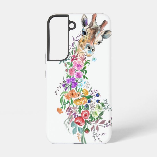 Coque Samsung Galaxy Giraffe de fleurs Samsung Galaxy ou coque iphone (Verso)