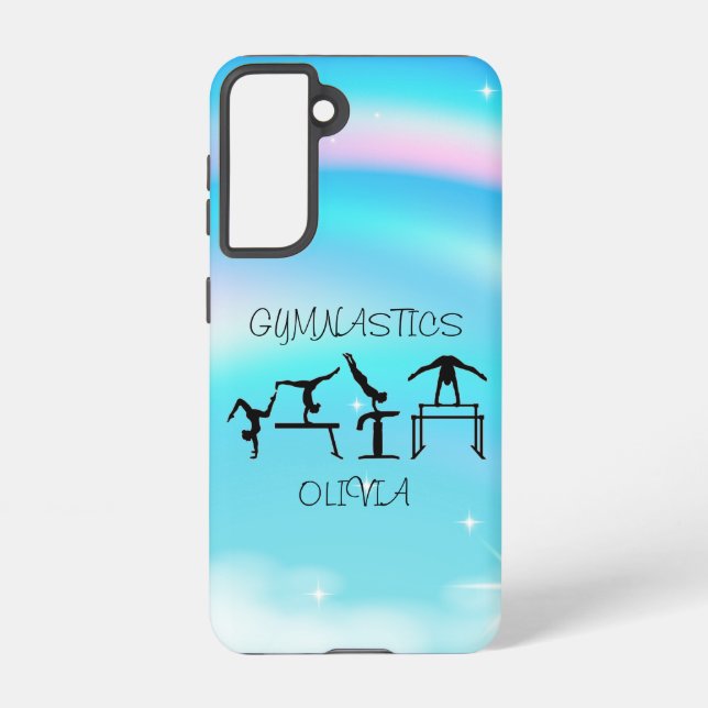 Coque Samsung Galaxy Girls Gymnastique Rainbow Swirls (Verso)
