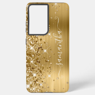Coque Samsung Galaxy Glitterie or Foil Girl Signature