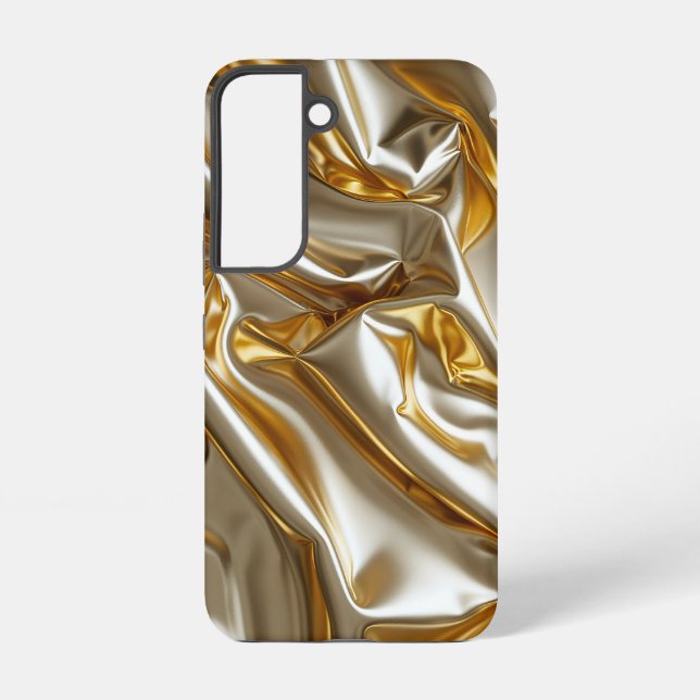 Coque Samsung Galaxy Gold Metallic Silk Texture (Verso)