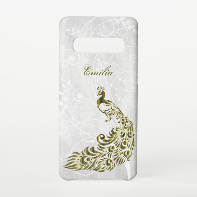 Coque Samsung Galaxy Gold Peacock Personnalisé Samsung Galaxy Coque (Dos)