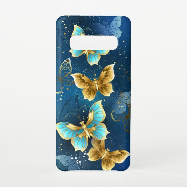 Coque Samsung Galaxy Golden butterflies (Dos)
