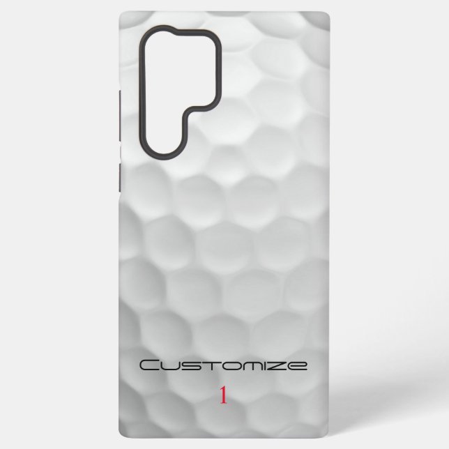 Coque Samsung Galaxy Golf Ball Dimples Texte et numéro personnalisés (Verso)