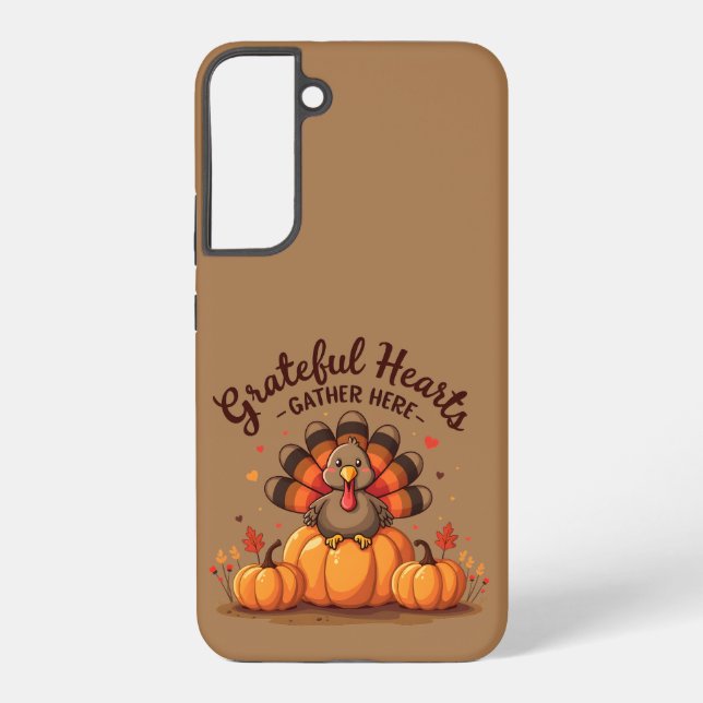 Coque Samsung Galaxy Grateful Hearts Thanksgiving Turkey (Verso)