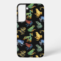 Grenouilles sur noir