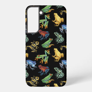 Coque Samsung Galaxy Grenouilles sur noir