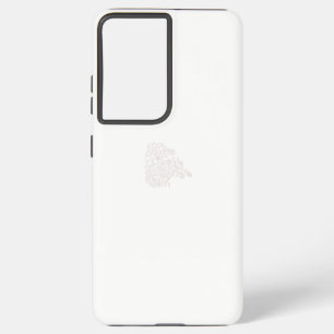 Coque Samsung Galaxy Gris pâle, Lait Blanc, design floral