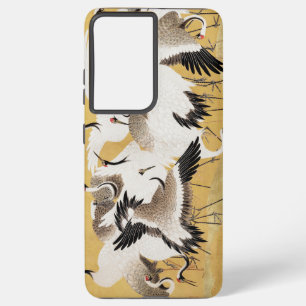 Coque Samsung Galaxy Grues d'horloges japonaises Vintage Bird Rich Clas