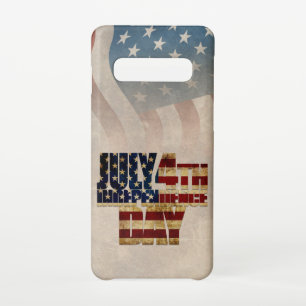 Coque Samsung Galaxy S10 Grunge USA juillet 4 Juillet Indépendance Graphiqu