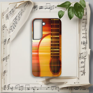 Coque Samsung Galaxy Guitare aux tons chauds Étui de téléphone pour m