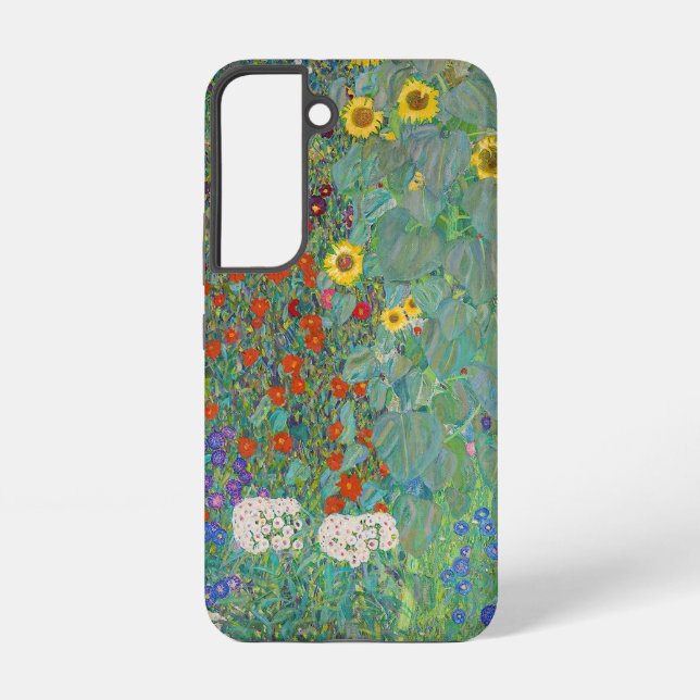 Coque Samsung Galaxy Gustav Klimt - Jardin de campagne avec tournesols (Verso)