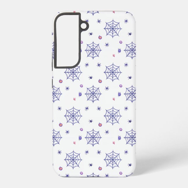 Coque Samsung Galaxy Halloween Spider Web and Candy Pattern (Verso)