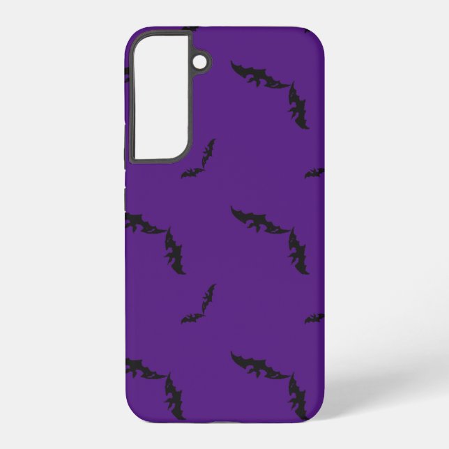 Coque Samsung Galaxy Halloween violet/chauve-souris (Verso)