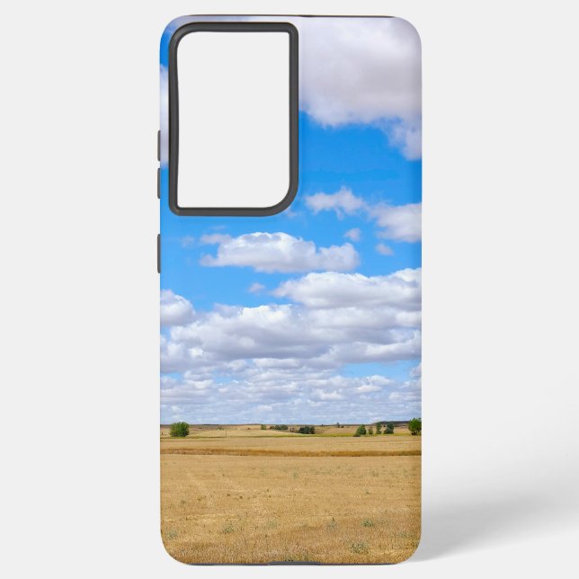 Coque Samsung Galaxy Harvested wheat fields  (Verso)