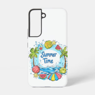 Coque Samsung Galaxy Heure d'été - Heure d'été Plage Illustration