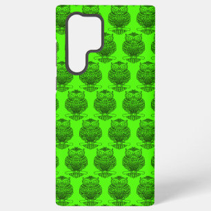 Coque Samsung Galaxy Hibou (vert néon) - Coque Samsung (S22 Ultra)