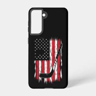 Coque Samsung Galaxy Hockey Drapeau Américain Sports Rétro Vintage