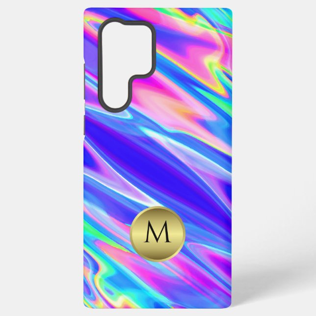 Coque Samsung Galaxy Holographie Abstraite monographie (Verso)