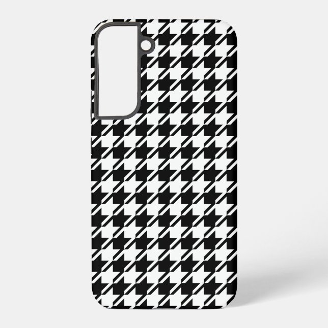 Coque Samsung Galaxy Houndstooth BW Rpt Motif (Verso)