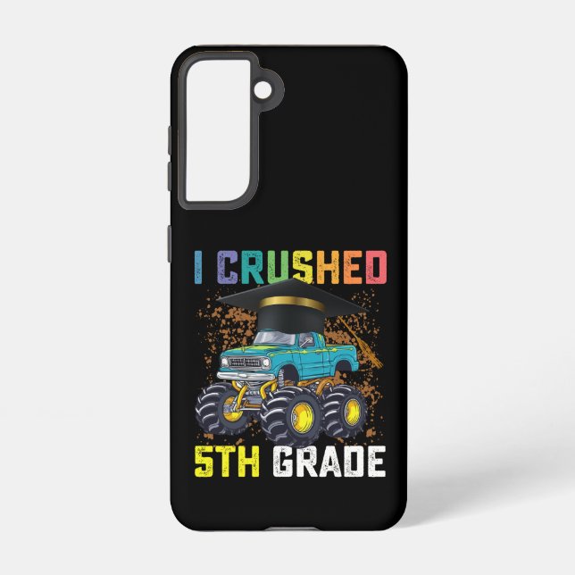 Coque Samsung Galaxy I Crushed 5e grade Monster Truck Graduation (Verso)