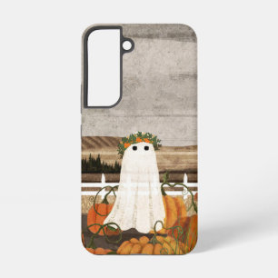 Coque Samsung Galaxy Il y a un fantôme dans le patch Citrouille à nouve