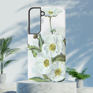 Coque Samsung Galaxy Illustration de fleurs blanches voyantes d'Oconee