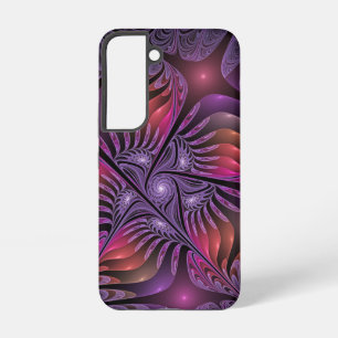 Coque Samsung Galaxy Imaginaire coloré Abstrait Trippy Violet Fractal