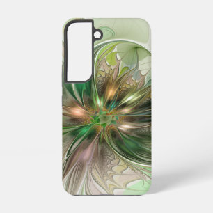 Coque Samsung Galaxy Imaginaire coloré Moderne Fleur Fractale Abstraite