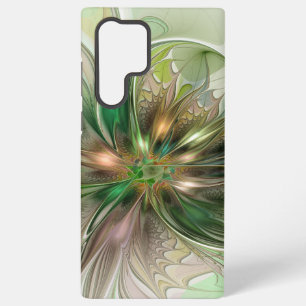 Coque Samsung Galaxy Imaginaire coloré Moderne Fleur Fractale Abstraite