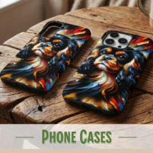 Impression acrylique de chien Cavalier King Charle