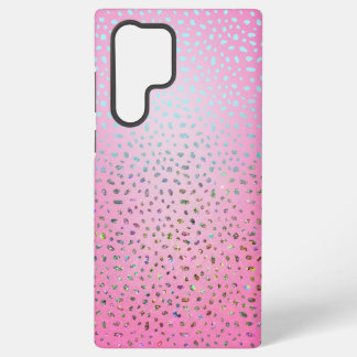 Coque Samsung Galaxy Imprimé Guépard Rose Pailleté