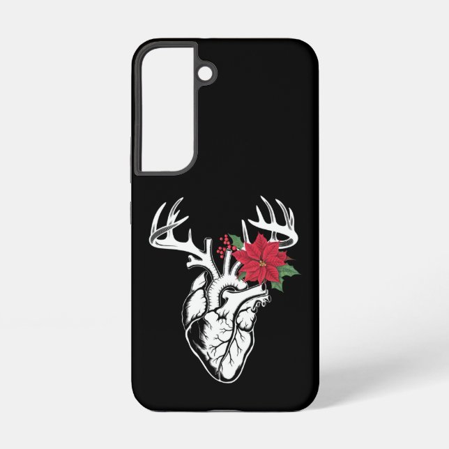 Coque Samsung Galaxy Infirmière Anatomie du coeur Reindeer Coeur Labora (Verso)