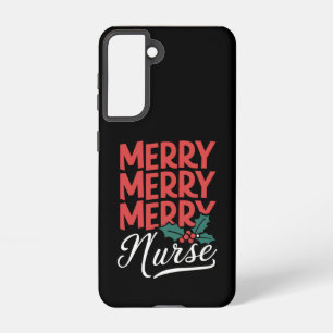 Coque Samsung Galaxy Infirmière Noël Joyeux Infirmière Cadeaux de vacan