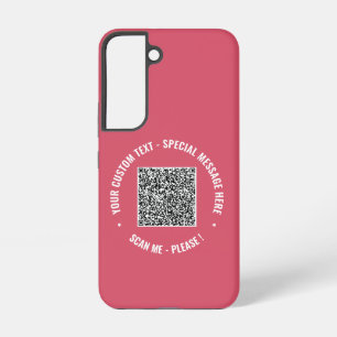 Coque Samsung Galaxy Informations sur l'analyse de code QR Texte et cou