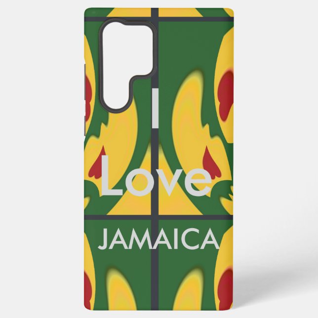 Coque Samsung Galaxy J'adore la Jamaïque : Embrasser les couleurs rasta (Verso)