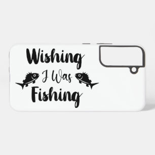 Coque Samsung Galaxy J'aimerais pêcher une citation drôle