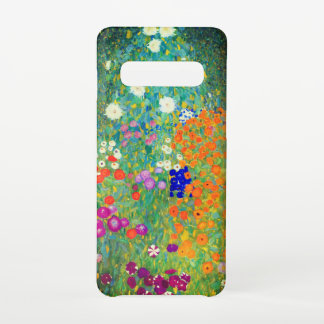 Coque Samsung Galaxy S10 Jardin aux fleurs Gustav Klimt