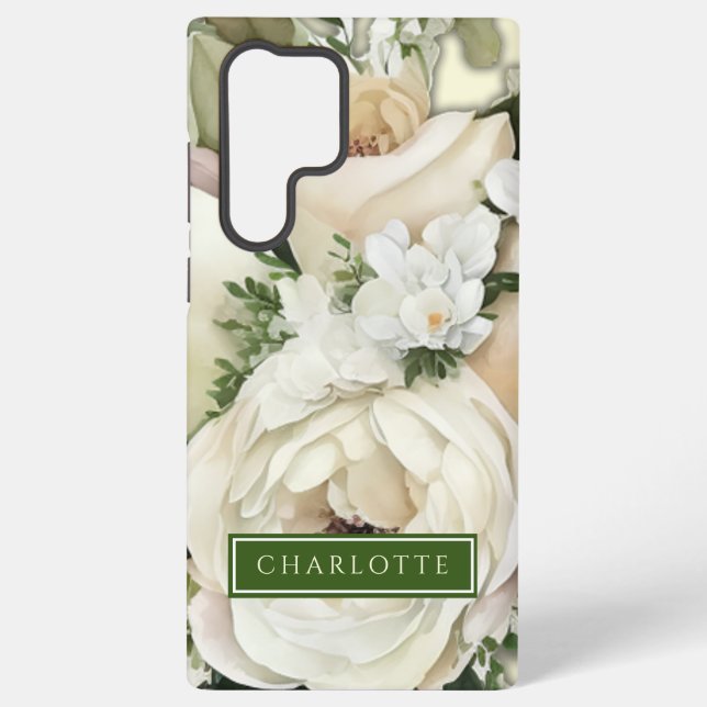 Coque Samsung Galaxy Jardin Floral Rose florissant (Verso)
