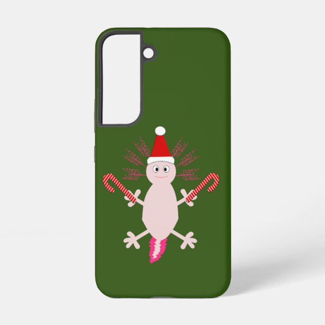 Coque Samsung Galaxy Joli Axolotl de Noël (Verso)