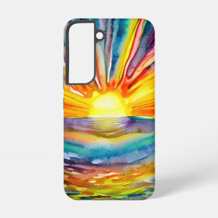 Coque Samsung Galaxy Joli coucher de soleil coloré sur l'eau