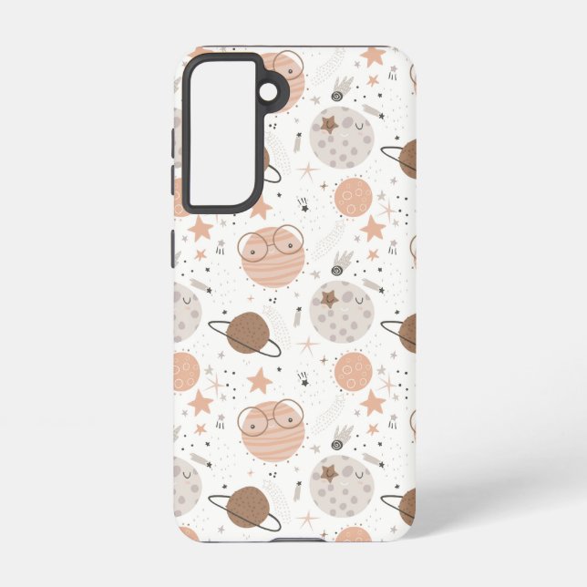 Coque Samsung Galaxy Joli Motif Doodle Planet (Verso)