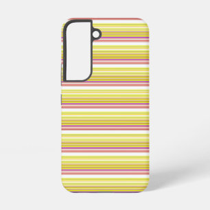 Coque Samsung Galaxy Jolies rayures blanches jaunes