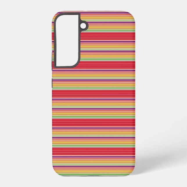 Coque Samsung Galaxy Jolies rayures colorées rouges (Verso)