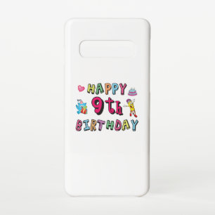 Coque Samsung Galaxy S10 Joyeux 9e anniversaire pour enfants de 9 ans B jou