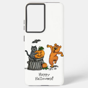 Coque Samsung Galaxy Joyeux Halloween ! Chien et araignée de chauve-sou