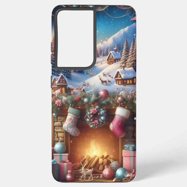 Coque Samsung Galaxy Joyeux Noël Galaxy S21 Ultra Coque (Verso)